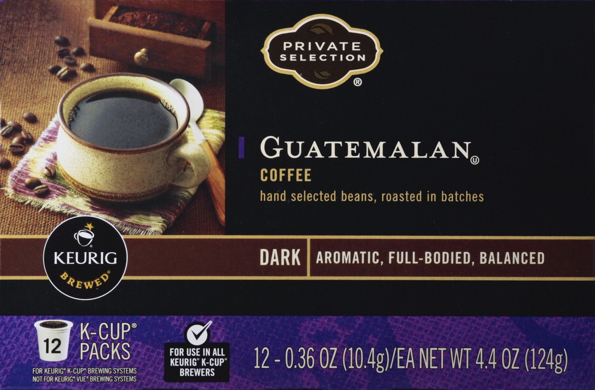 slide 10 of 12, Private Selection Guatemalan Dark K-Cup Packs Coffee 12 ea, 12 ct