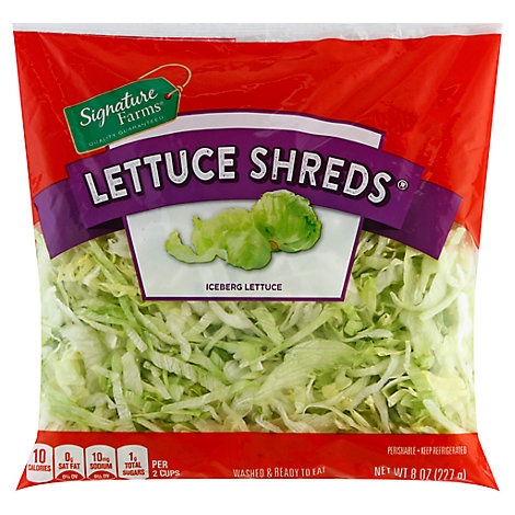 slide 1 of 1, Signature Farms Lettuce Shreds, 8 oz