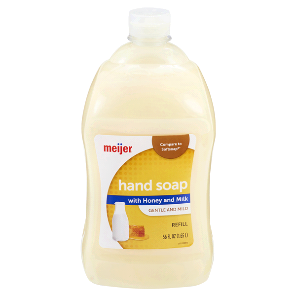 slide 1 of 2, Meijer Milk and Honey Hand Soap Refill, 56 oz