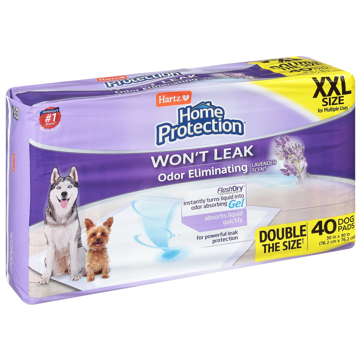 slide 3 of 9, Hartz Home Protection Lavender Scent XXL Dog Pads 40 Each, 40 ct
