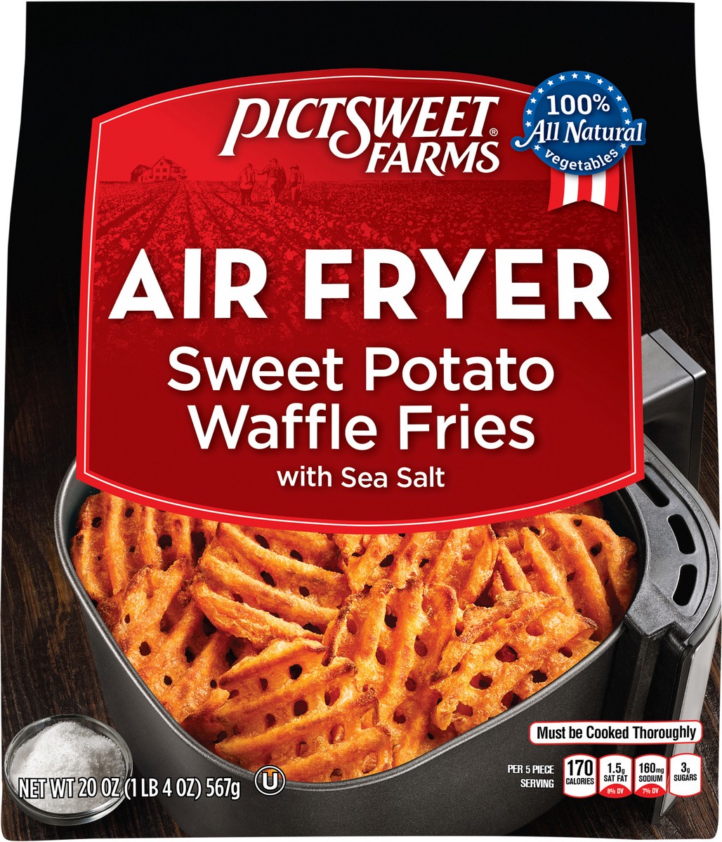 slide 4 of 7, PictSweet Waffle Fries, 20 oz