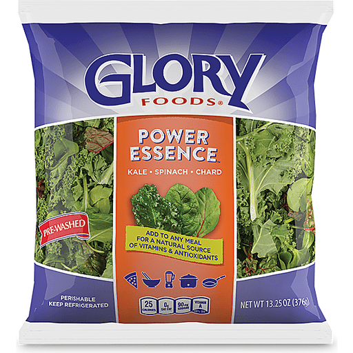 slide 1 of 1, Glory Foods Kale Spinach Chards Greens Bag, 13.25 oz