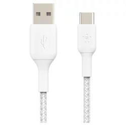 Belkin Braided Usb-A To Usb-C 1M White