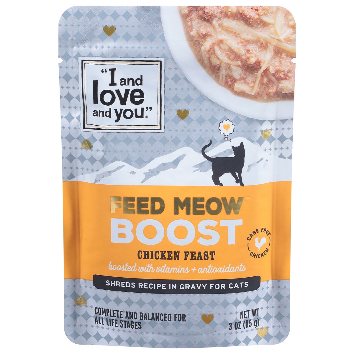 slide 1 of 7, I and Love and You Feed Meow Boost Chicken Feast Functional Wet Cat Food - 3 oz, 3 oz