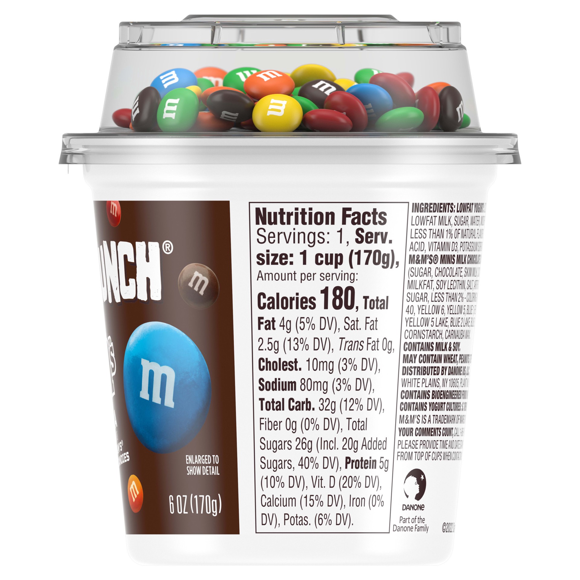 slide 3 of 5, YoCrunch Low Fat Vanilla Yogurt with M&Ms, 6 oz., 6 oz