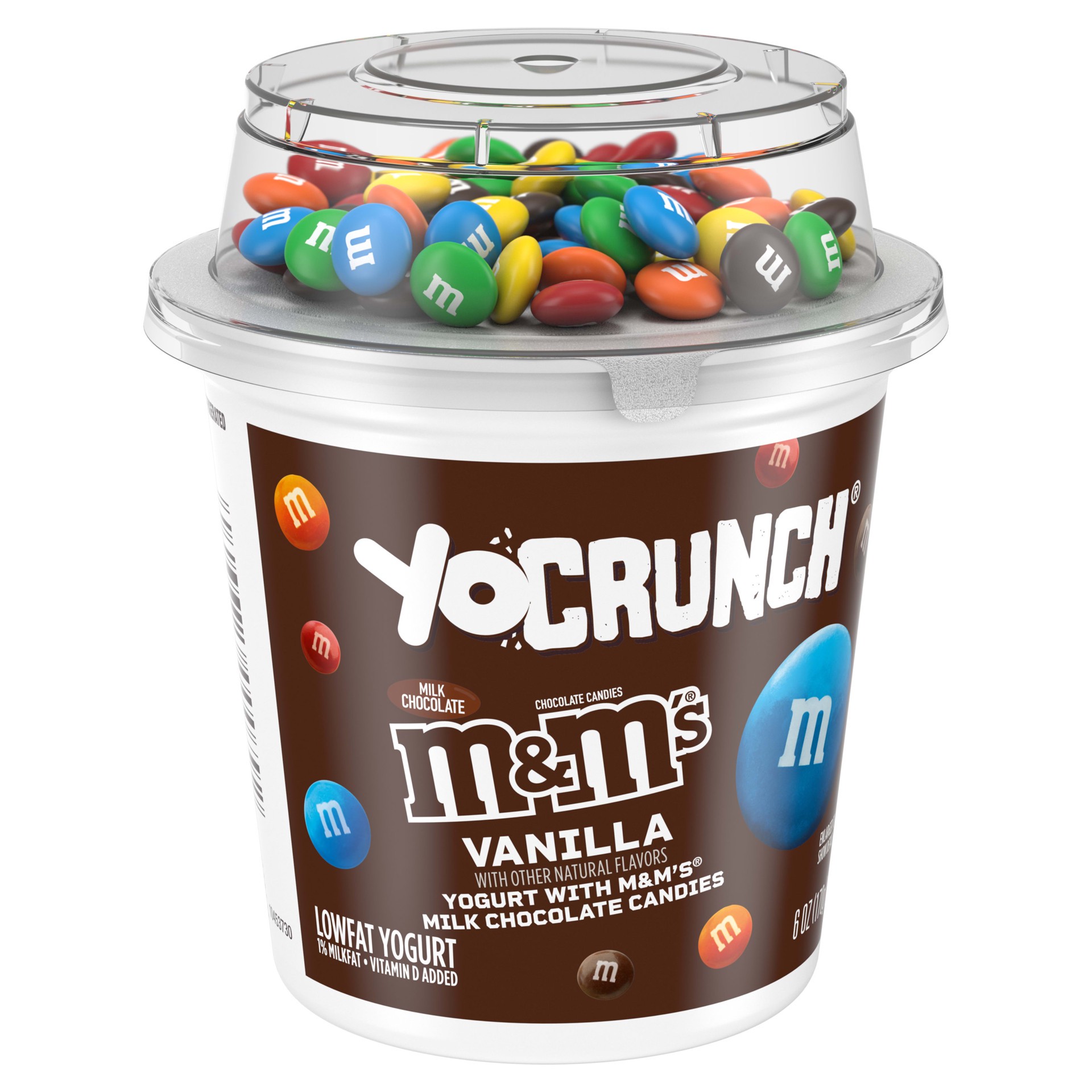 slide 3 of 5, YoCrunch Low Fat Vanilla Yogurt with M&Ms, 6 oz., 6 oz