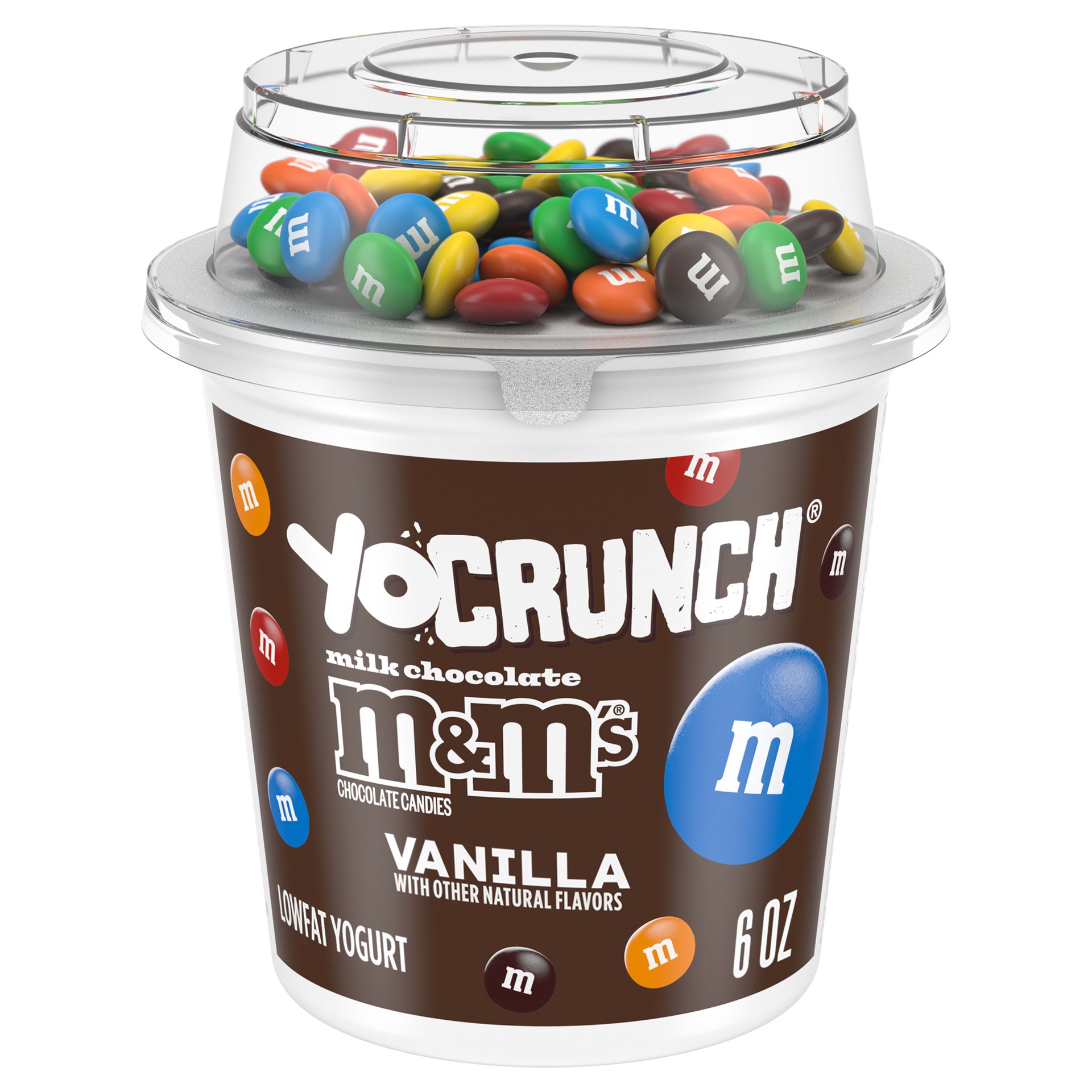 slide 1 of 5, YoCrunch Low Fat Vanilla Yogurt with M&Ms, 6 oz., 6 oz