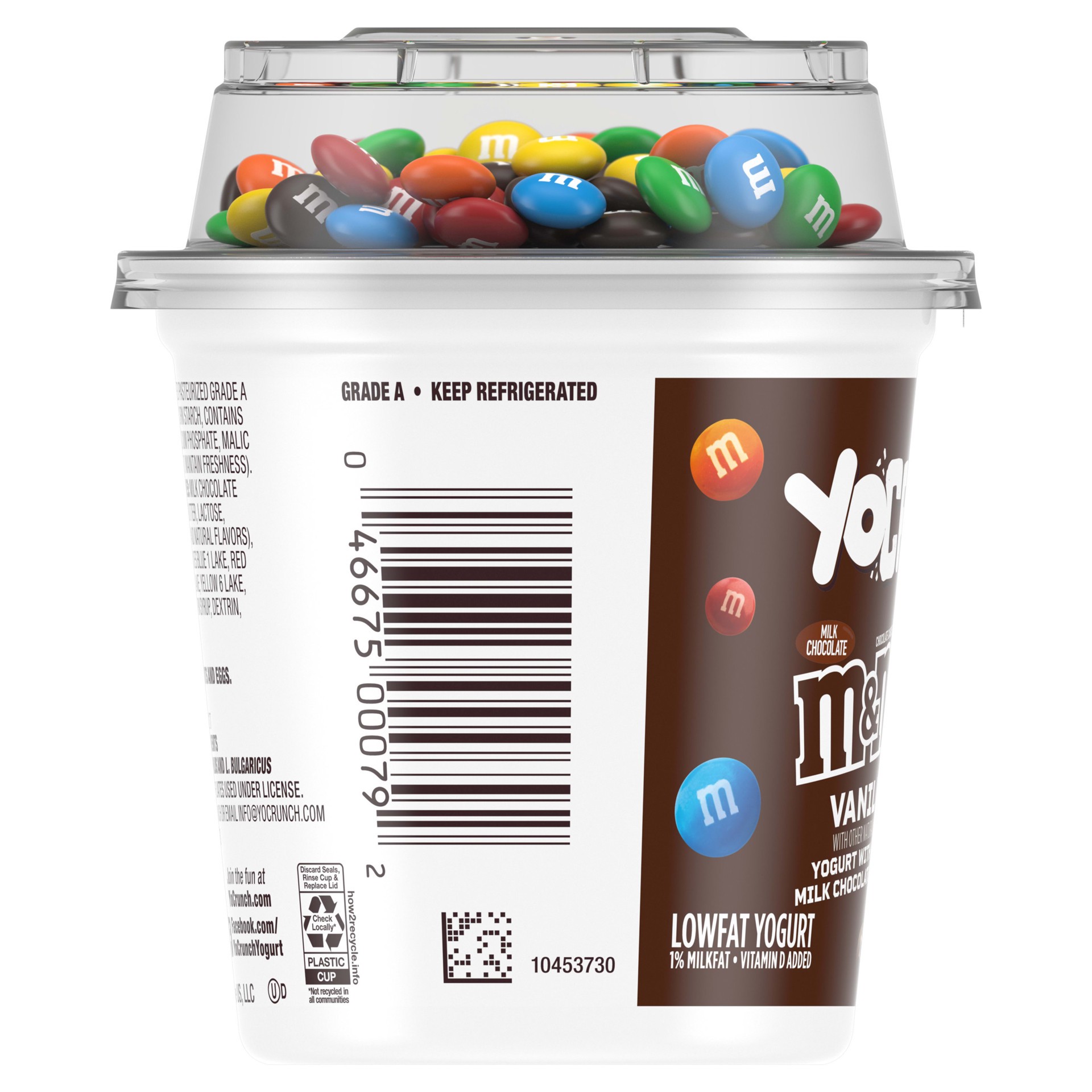 slide 5 of 5, YoCrunch Low Fat Vanilla Yogurt with M&Ms, 6 oz., 6 oz