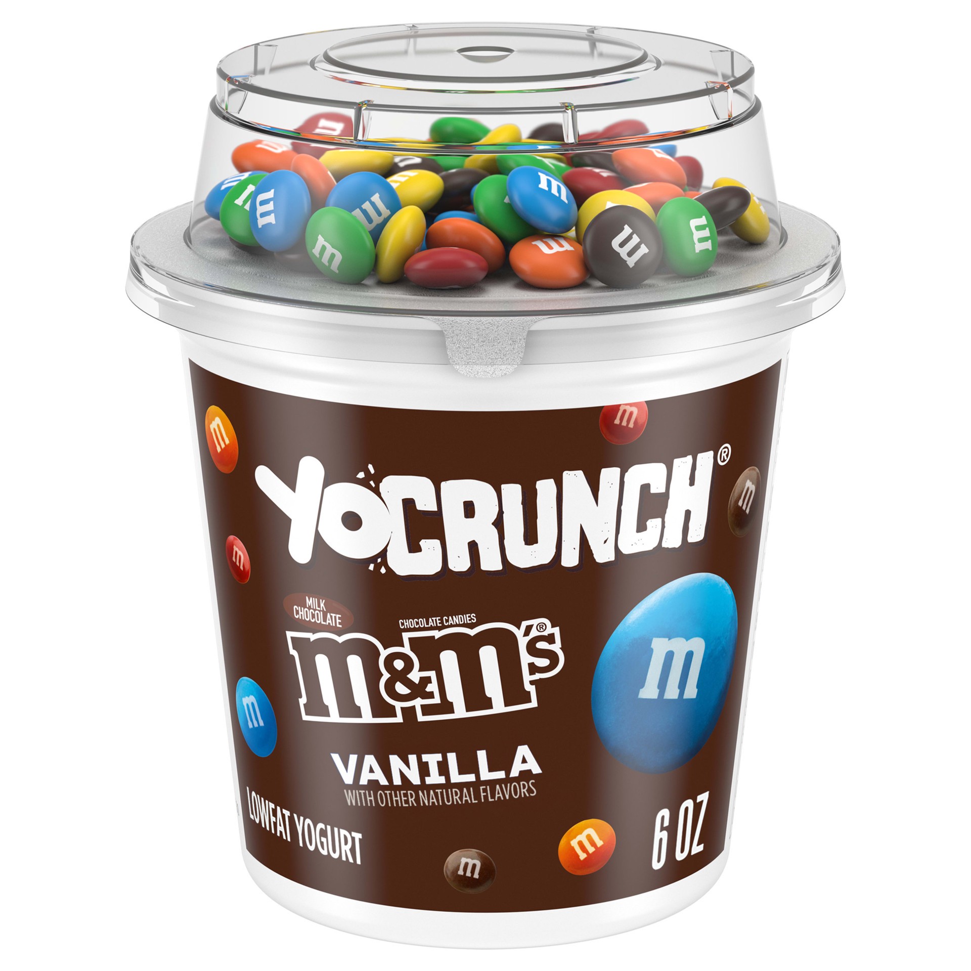 slide 1 of 5, YoCrunch Low Fat Vanilla Yogurt with M&Ms, 6 oz., 6 oz