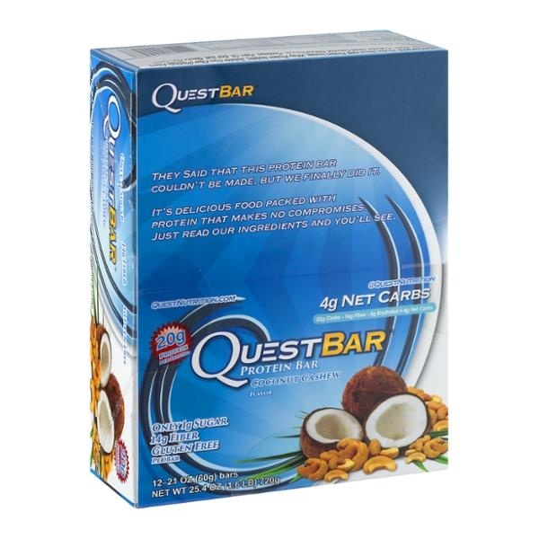slide 1 of 1, Quest Bar Coconut Cashew Protein Bar, 12 ct; 2.12 oz