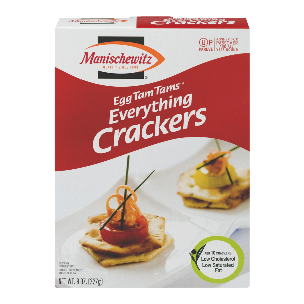 slide 1 of 1, Manischewitz Tam Tam Everything Crackers Passover - 8 Oz, 8 oz