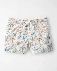 Littleplanet Toddler Boy Recycled Swim Trunks in Tropical Paradise - 5T