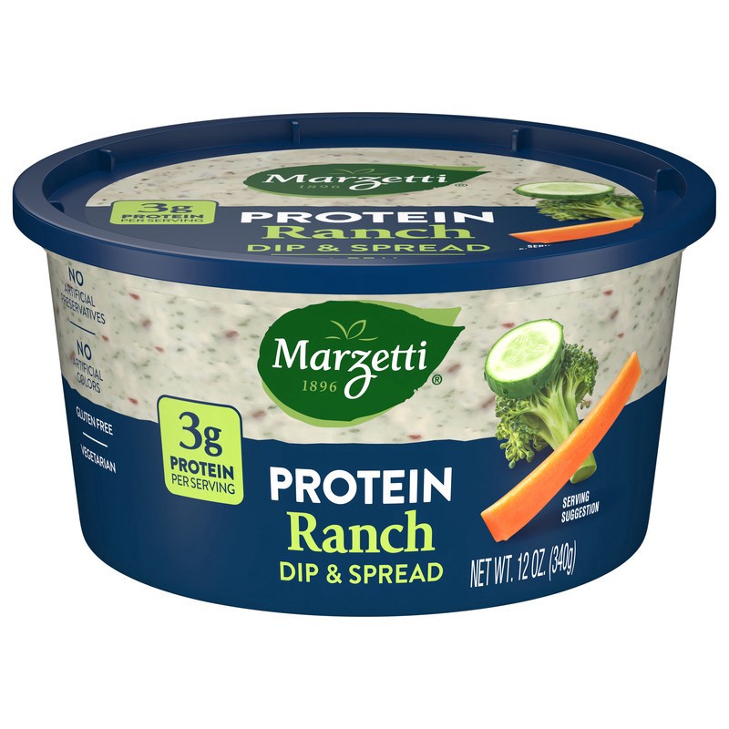 slide 1 of 5, Marzetti Protein Ranch Dip & Spread, 12 oz, 12 oz