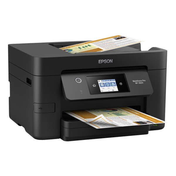 slide 6 of 6, Epson Workforce Pro Wf-3820 Wireless Inkjet All-In-One Color Printer, C11Cj07201, 1 ct