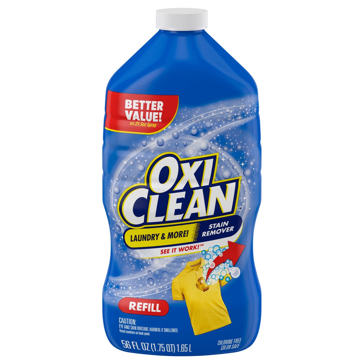 slide 1 of 9, Oxi-Clean Laundry Stain Remover Refill, 56 fl oz, 56 fl oz