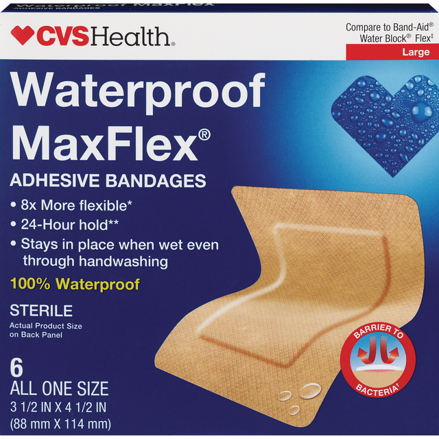 slide 1 of 1, CVS Max Flex Wp Adhesive Pad 6Ct, 6 ct