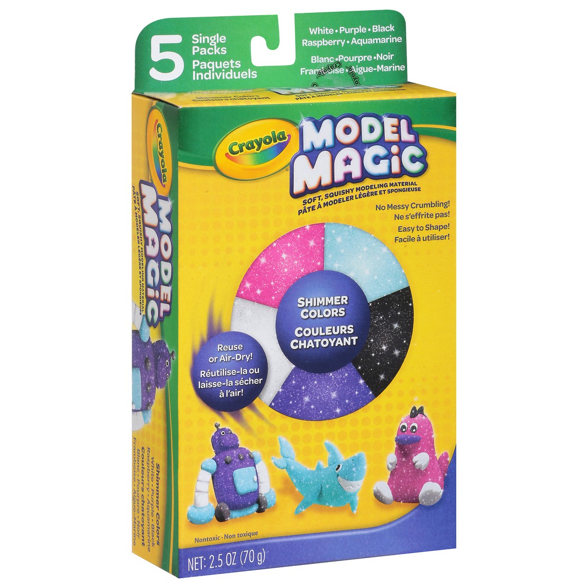 slide 2 of 9, Crayola Nontoxic Shimmer Colors Model Magic 5 Single Packs 2.5 oz, 2.5 oz