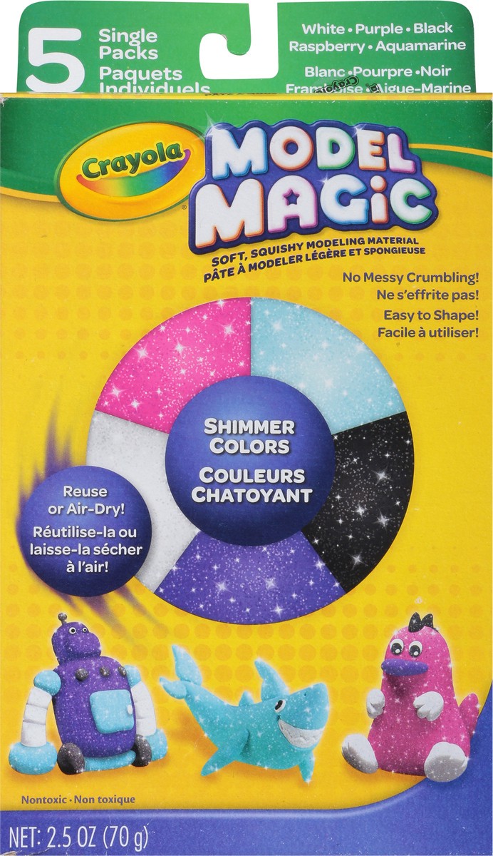slide 4 of 9, Crayola Nontoxic Shimmer Colors Model Magic 5 Single Packs 2.5 oz, 2.5 oz