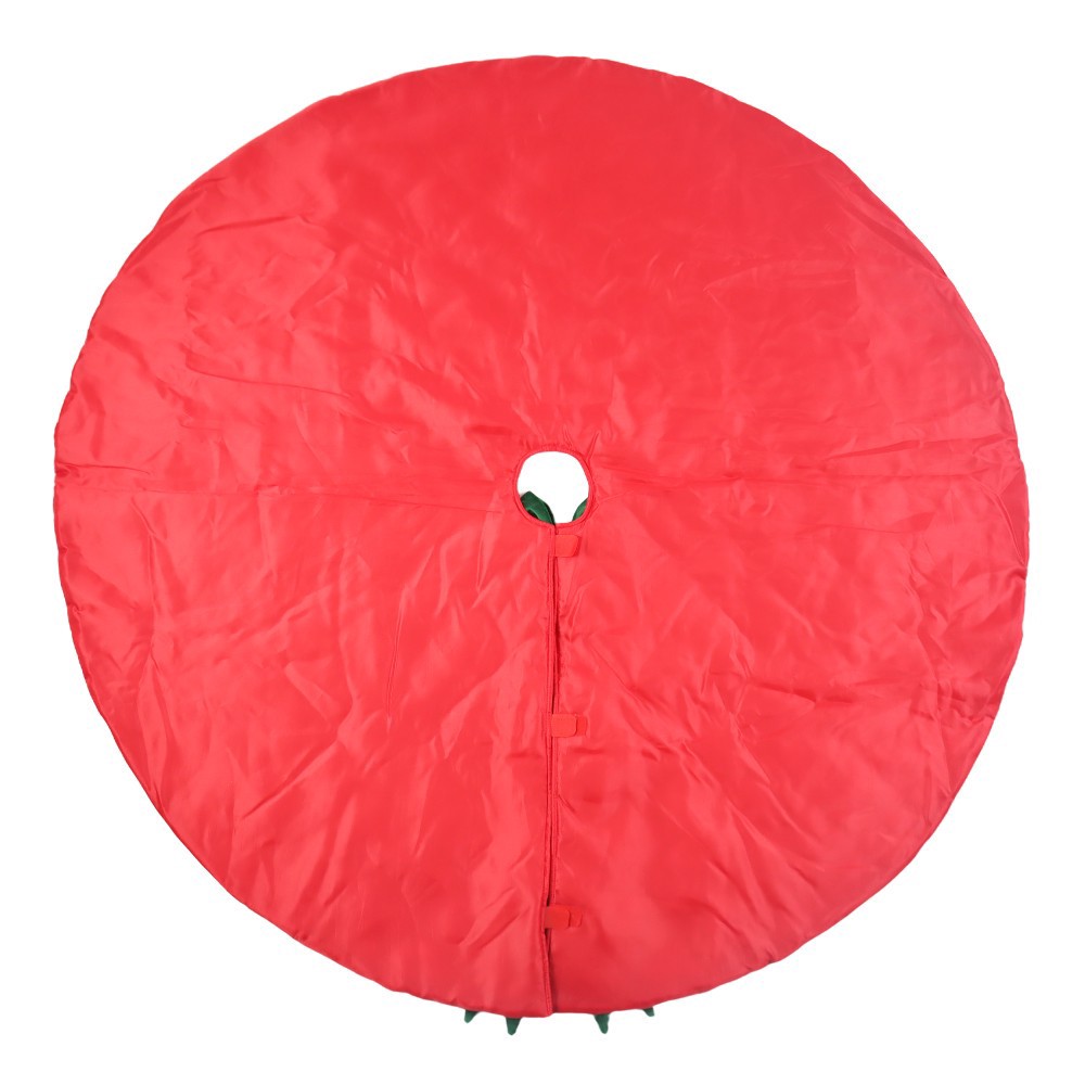 slide 3 of 3, 4ft. Red Quilted Tree Skirt With Green Bows By Ashland, 4 ft