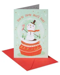 Carlton Cards Christmas Card Snow Globe