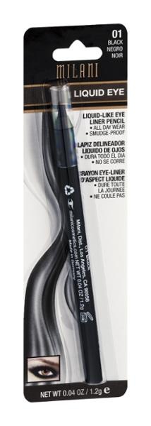 slide 1 of 1, Milani Liquid Eye Sharpenable Eyeliner Pencil Black, 1 ct