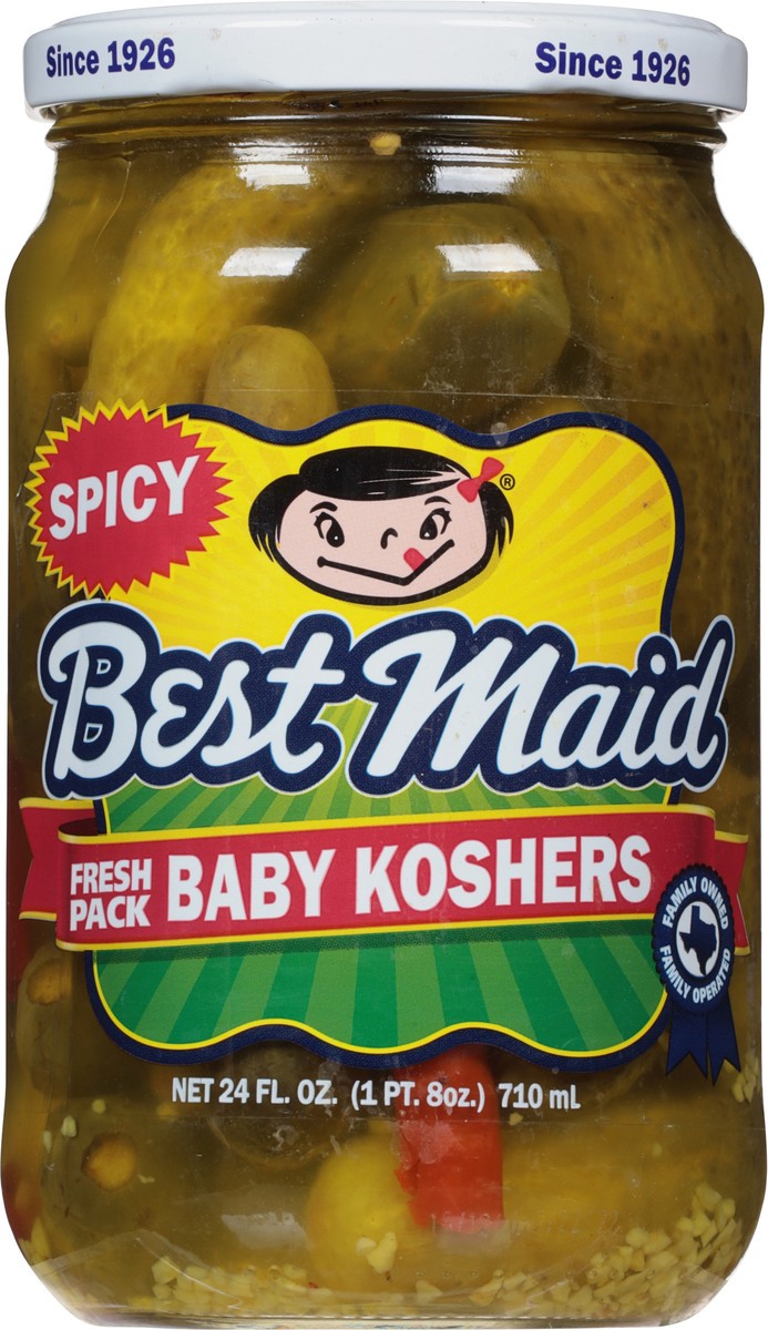 slide 6 of 13, Best Maid Baby Koshers Spicy Pickles Fresh Pack 24 fl oz, 24 oz