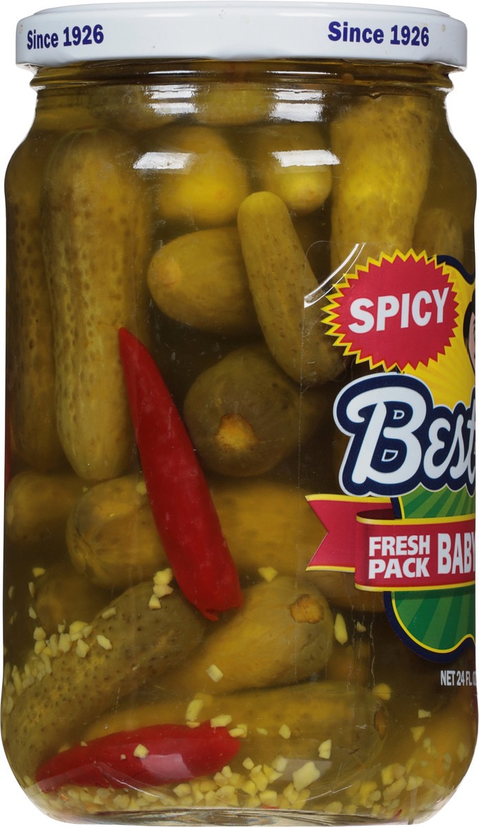 slide 8 of 13, Best Maid Baby Koshers Spicy Pickles Fresh Pack 24 fl oz, 24 oz