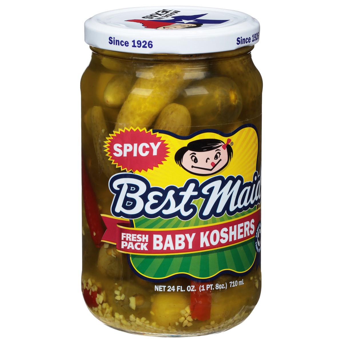 slide 11 of 13, Best Maid Baby Koshers Spicy Pickles Fresh Pack 24 fl oz, 24 oz