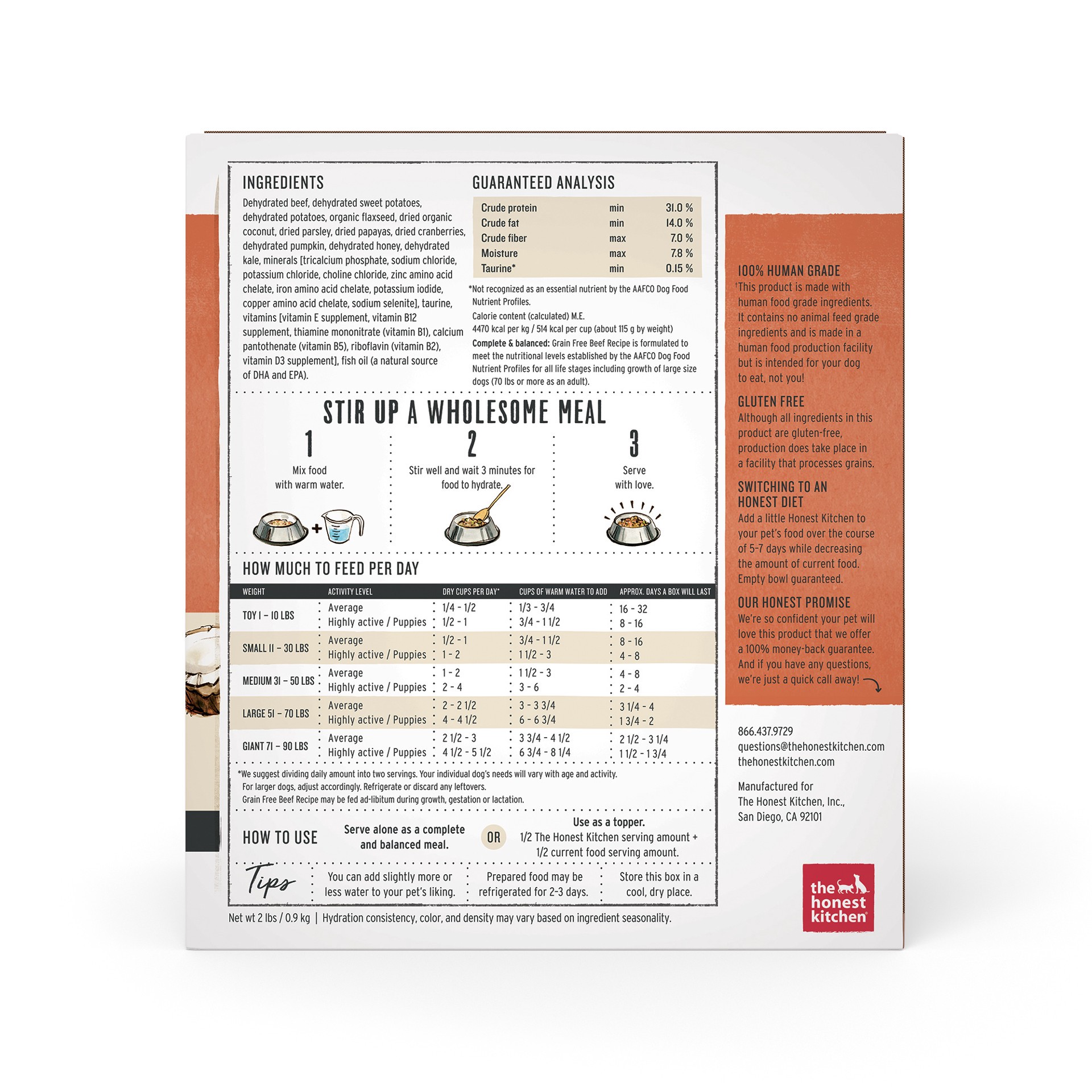 slide 9 of 9, The Honest Kitchen Grain Free All Sizes Puppy/Adult Beef Recipe Food for Dogs 2 lb, 2 lb