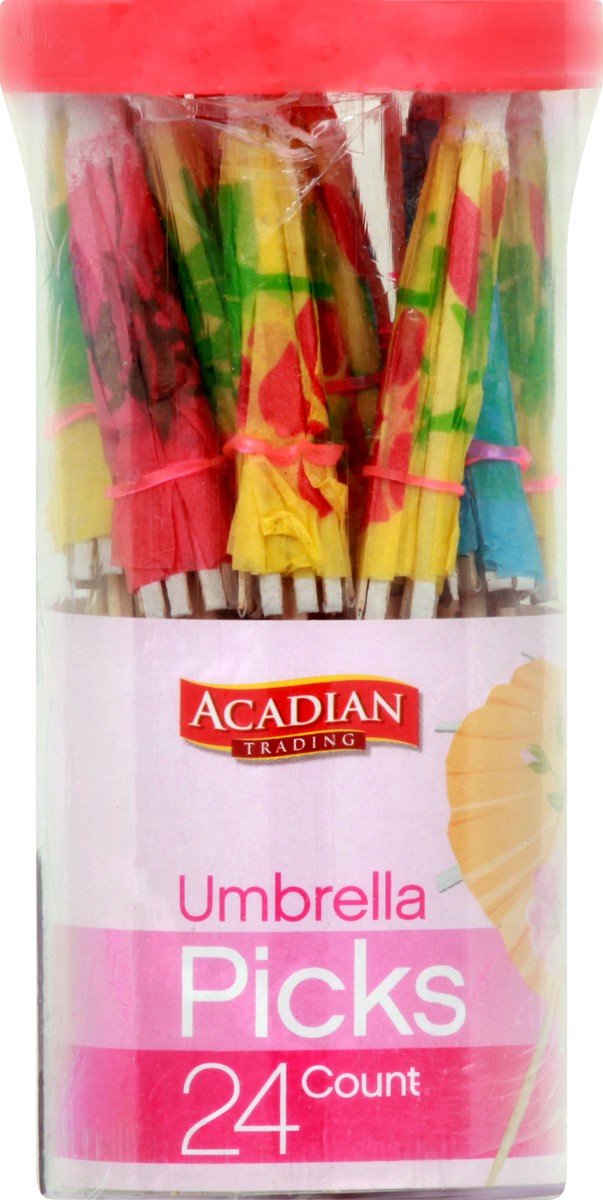 slide 1 of 11, Acadian Trading Umbrella Picks 24 ea, 24 ct