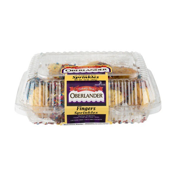 slide 1 of 1, Oberlander Finger Sprinkles Cookies, 16 oz