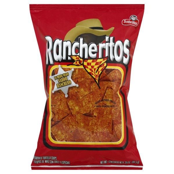 slide 1 of 1, Rancheritos Flavored Tortilla Chips Regular 3 1/8 Oz, 3.12 oz
