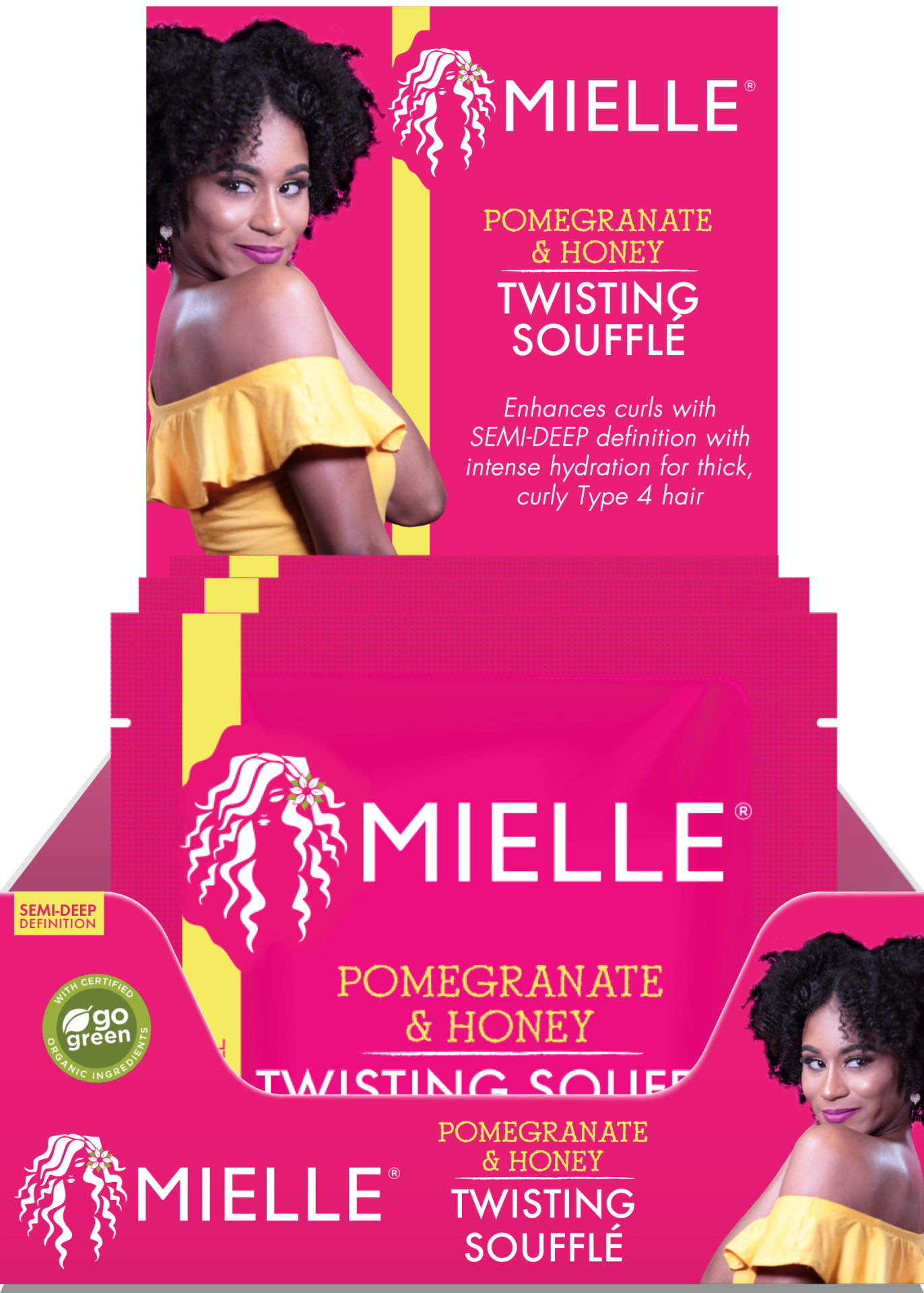 slide 1 of 1, Mielle Organics Twist Souffle, Pomegranate + Honey, 1.75 oz