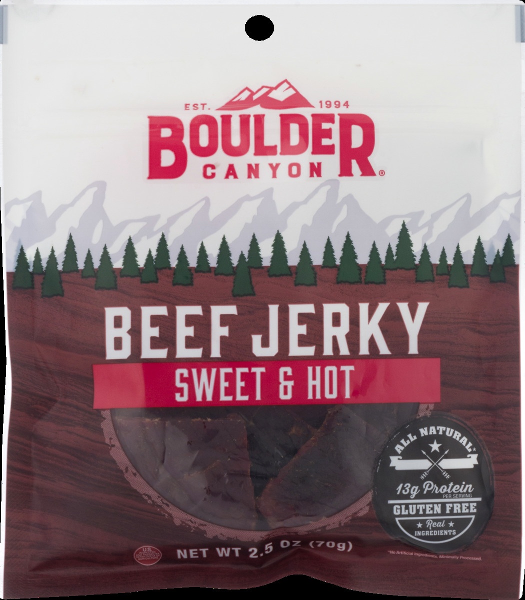 slide 10 of 11, Boulder Canyon Sweet & Hot Beef Jerky, 2.5 oz