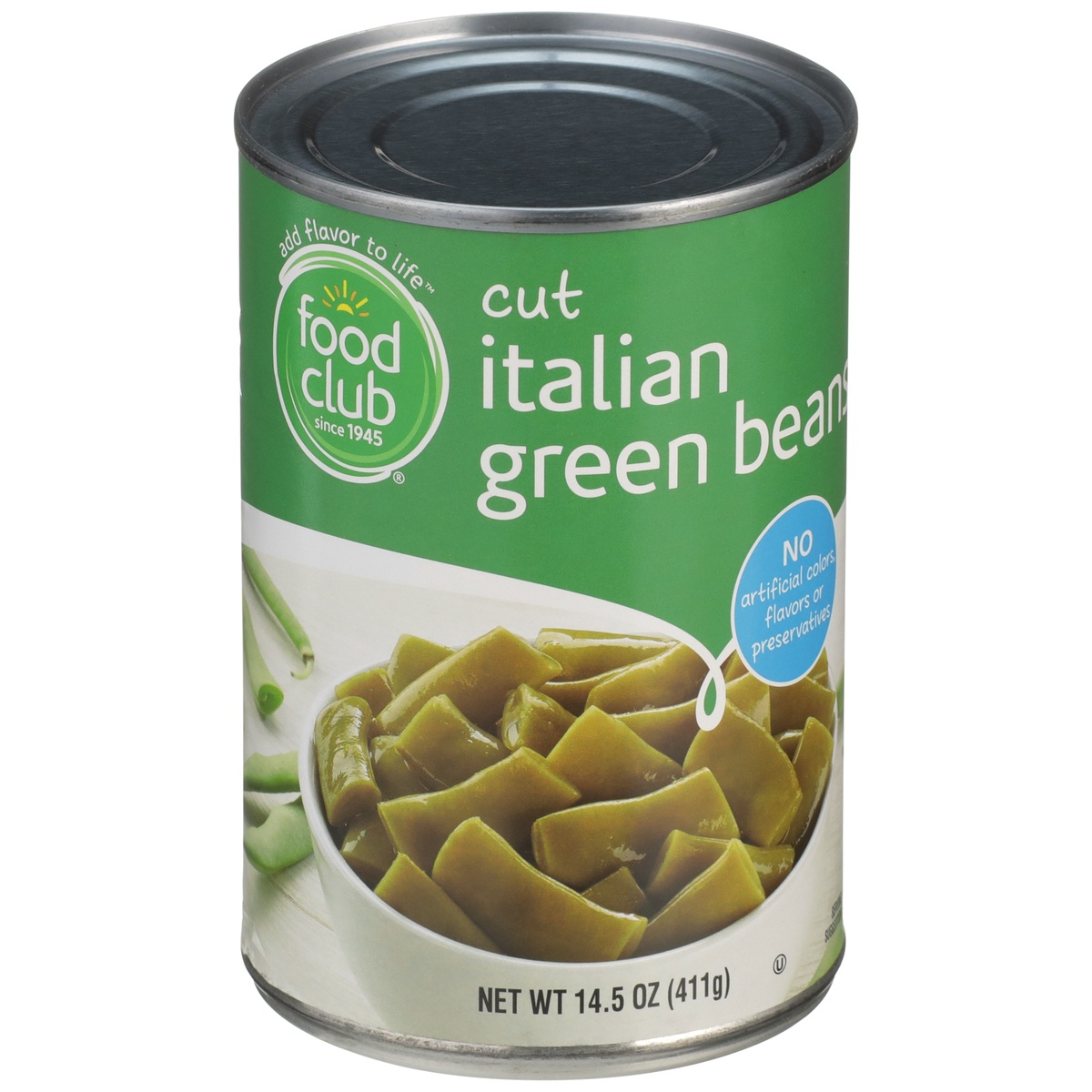 slide 2 of 10, Food Club Italian Style Cut Green Beans, 14.5 oz