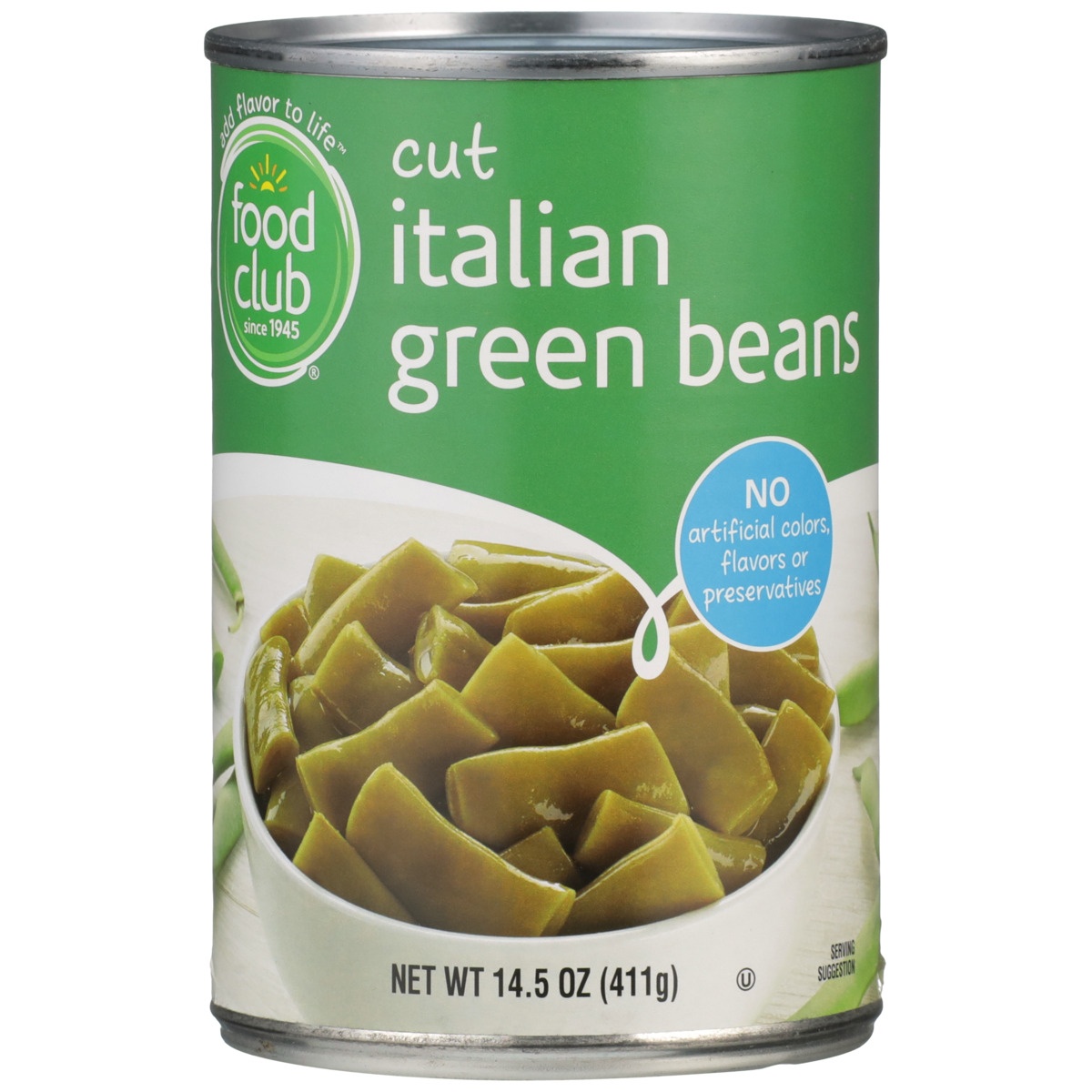 slide 9 of 10, Food Club Italian Style Cut Green Beans, 14.5 oz