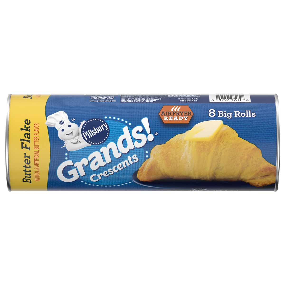 slide 1 of 1, Grands! Crescent Rolls, Butter Flake Refrigerated Canned Pastry Dough, 8 Big Rolls, 12 oz, 8 ct