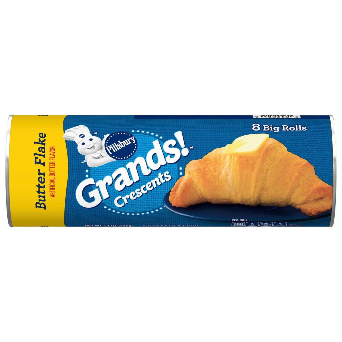 slide 1 of 1, Pillsbury Grands Crescents Big & Buttery Rolls, 12 oz