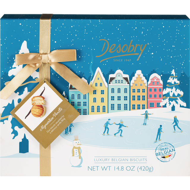 slide 1 of 1, DESOBRY Belgian Cookie Blue With Bow, 1 ct