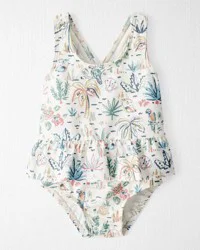 Little Planet Baby Girl Recycled Swimsuit in Tropical Paradise - 18M