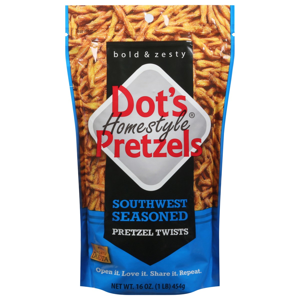 slide 1 of 1, Dot's Homestyle Pretzels Southwest Seasoned Pretzel Twists 16 oz, 16 oz