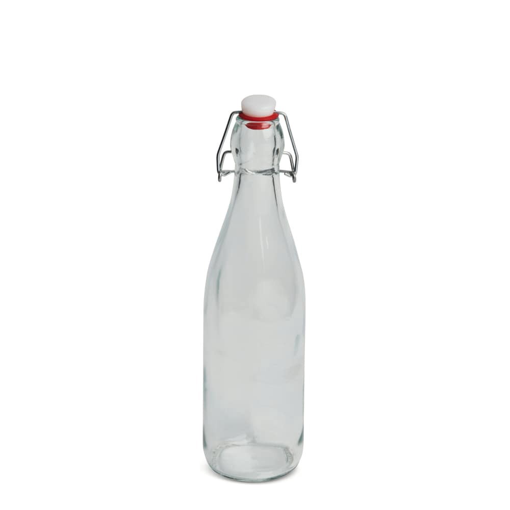 slide 2 of 2, Core Home Swing Top Clear Glass Bottle, 1 ct