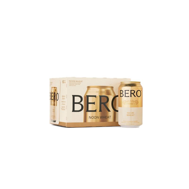 slide 2 of 4, Bero Non-Alcoholic Noon Wheat Beer 6 - 12 oz Cans, 6 ct; 12 oz