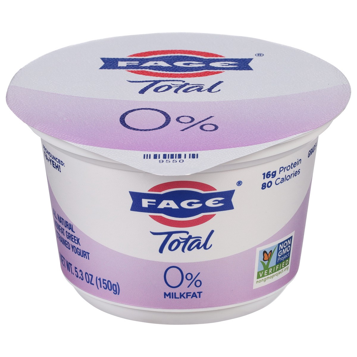 slide 1 of 25, Fage Total Greek Total 0% Greek Yogurt, 5.3 fl oz