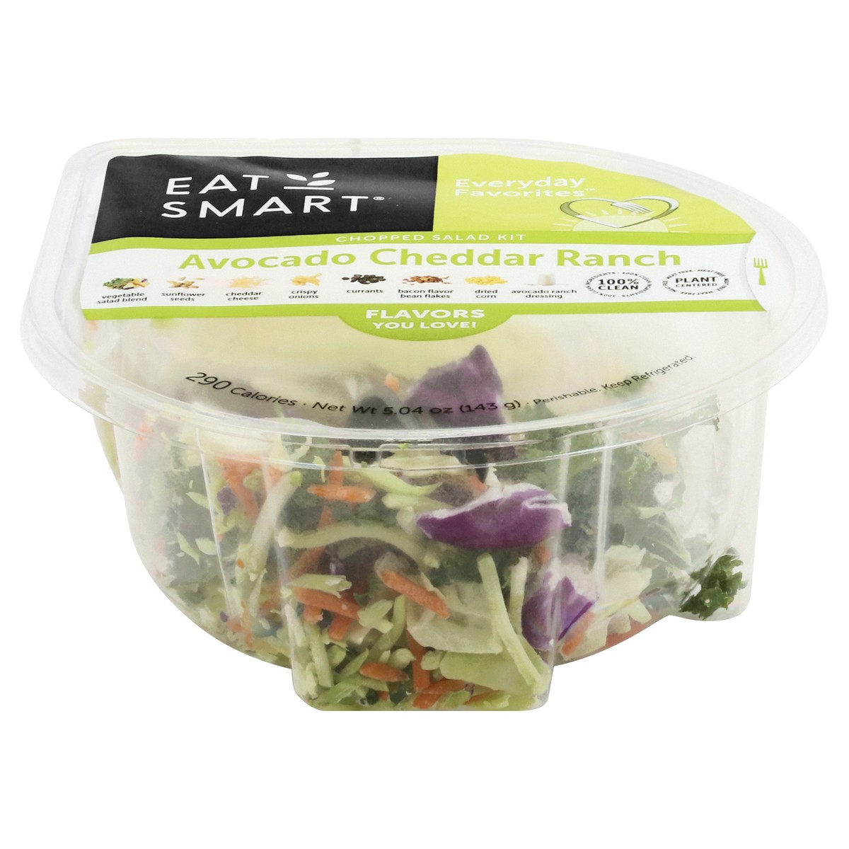 slide 1 of 9, Eat Smart Chopped Avocado Cheddar Ranch Salad Kit 5.04 oz, 5.04 oz