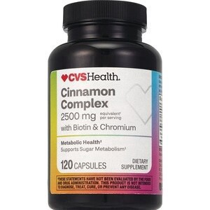 slide 1 of 1, CVS Health Cinnamon Complex With Biotin & Chromium Capsules, 120 Ct, 120 ct