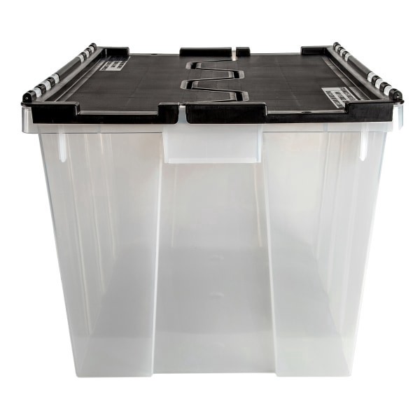 slide 1 of 4, Us Merchants Inc Greenmade Flip-Top Lid Tote, Black/Frost, 12 gal