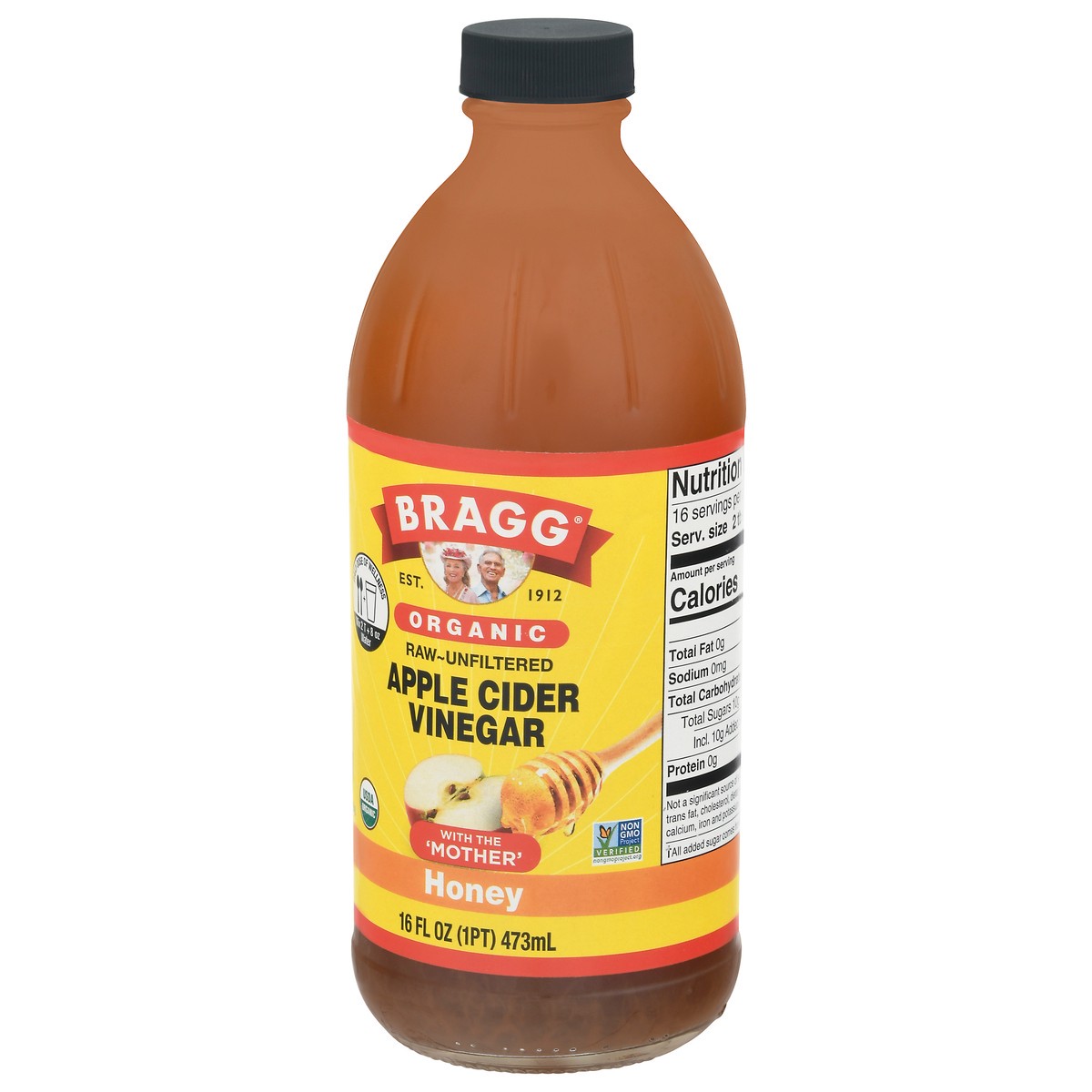 slide 8 of 11, Bragg Organic Honey Apple Cider Vinegar 16 fl oz, 16 fl oz