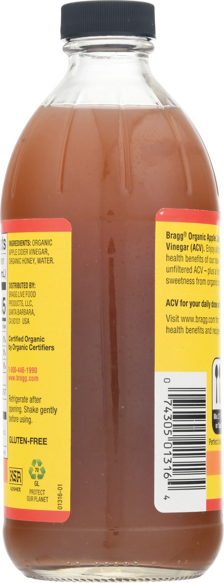 slide 10 of 11, Bragg Organic Honey Apple Cider Vinegar 16 fl oz, 16 fl oz