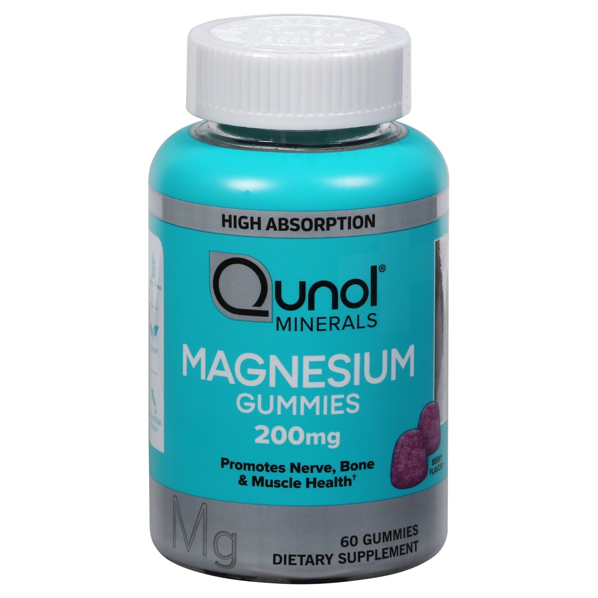 slide 1 of 7, Qunol Magnesium Gummies, 200mg, 60 ct